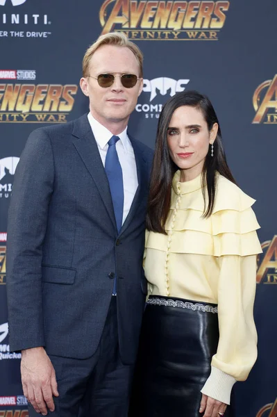 Paul Bettany Jennifer Connelly Estreia Avengers Infinity War Disney Marvel — Fotografia de Stock