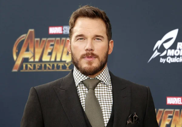 Skådespelaren Chris Pratt Premiären Disney Och Marvel Avengers Infinity Krig — Stockfoto
