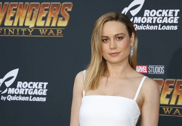 Schauspielerin Brie Larson Bei Der Premiere Von Disney Und Marvel — Stockfoto