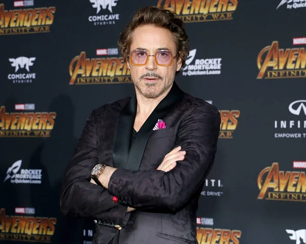 Színész Robert Downey Premierje Disney Marvel Avengers Végtelen Háború Tartott — Stock Fotó