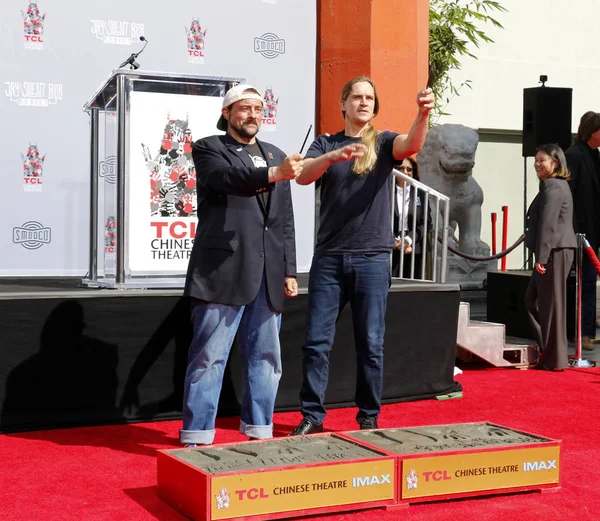 Kevin Smith Jason Mewes Ayak Izi Töreni Ekim 2019 Hollywood — Stok fotoğraf