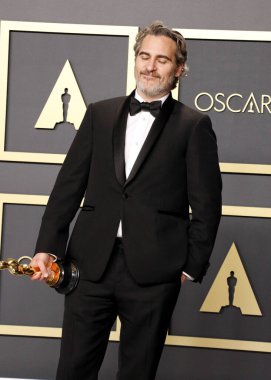 Aktör Joaquin Phoenix 92. akademi ödüllerinde - 9 Şubat 2020 'de Hollywood Dolby Tiyatrosu' nda basın odası.