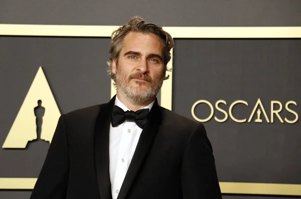 Színész Joaquin Phoenix Oscar Díjátadón Sajtószoba Dolby Színházban Hollywoodban Usa — Stock Fotó