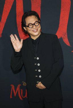 Jet Li, 9 Mart 2020 'de Hollywood Dolby Tiyatrosu' nda düzenlenen Disney 's Mulan' ın dünya prömiyerinde.