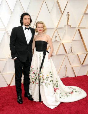 Adam Driver ve Joanne Tucker, 9 Şubat 2020 'de Hollywood Dolby Tiyatrosu' nda düzenlenen 92. Akademi Ödülleri 'nde.