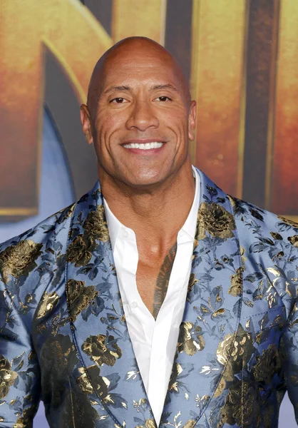 Attore Dwayne Johnson Alla Prima Mondiale Jumanji Next Level Tenutasi — Foto Stock