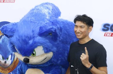 Haruki Satomi, Sega Ceo 25 Ocak 2020 'de Los Angeles' taki Paramount Theatre 'da düzenlenen' Sonic the Hedgehog 'galasında.
