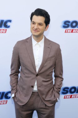 Aktör Ben Schwartz, 25 Ocak 2020 'de ABD' nin Los Angeles kentindeki Paramount Theatre 'da düzenlenen' Sonic the Hedgehog 'prömiyerinde.