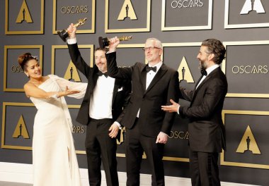 Mark Taylor, Stuart Wilson, Salma Hayek ve Oscar Isaac, 9 Şubat 2020 'de ABD' nin Hollywood kentindeki Dolby Tiyatrosu 'nda düzenlenen 92..