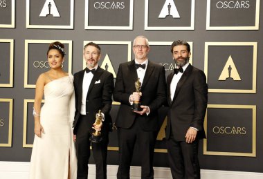 Mark Taylor, Stuart Wilson, Salma Hayek ve Oscar Isaac, 9 Şubat 2020 'de ABD' nin Hollywood kentindeki Dolby Tiyatrosu 'nda düzenlenen 92..