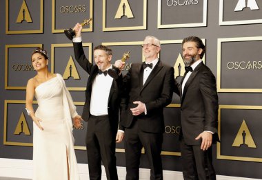 Mark Taylor, Stuart Wilson, Salma Hayek ve Oscar Isaac, 9 Şubat 2020 'de ABD' nin Hollywood kentindeki Dolby Tiyatrosu 'nda düzenlenen 92..