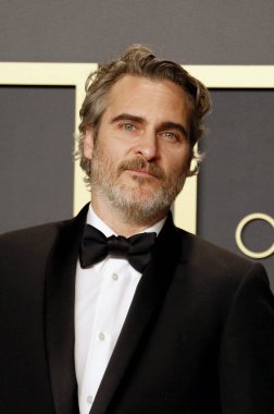 Aktör Joaquin Phoenix 92. akademi ödüllerinde - 9 Şubat 2020 'de Hollywood Dolby Tiyatrosu' nda basın odası.