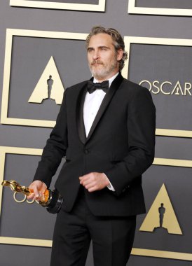 Aktör Joaquin Phoenix 92. akademi ödüllerinde - 9 Şubat 2020 'de Hollywood Dolby Tiyatrosu' nda basın odası.