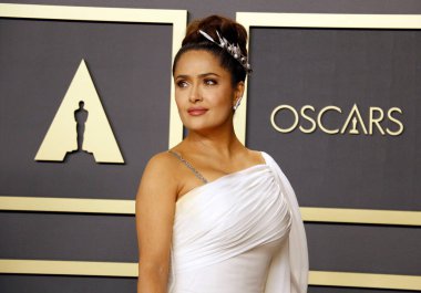 Oyuncu Salma Hayek, 9 Şubat 2020 'de Hollywood Dolby Tiyatrosu' nda düzenlenen 92. Akademi Ödülleri Basın Odası 'nda..
