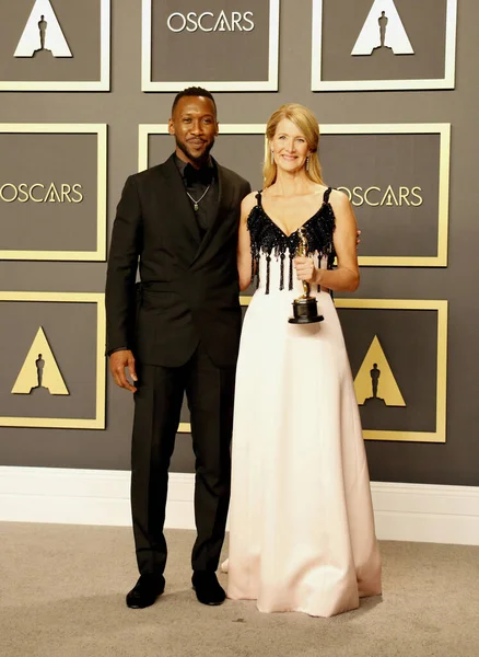 Laura Dern Mahershala Ali 92E Academy Awards Press Room Gehouden — Stockfoto