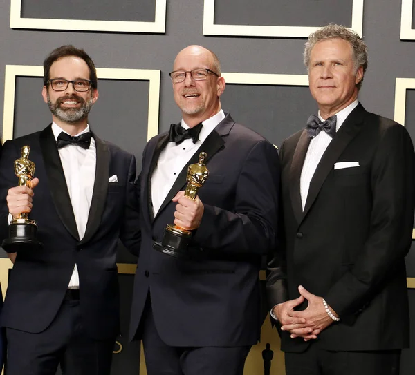 Andrew Buckland Michael Mccusker Ferrell Oscar Díjkiosztón Sajtószoba Hollywoodi Dolby — Stock Fotó