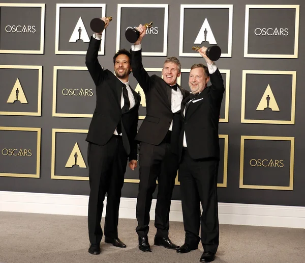 Guillaume Rocheron Dominic Tuohy Greg Butler 92Nd Academy Awards Press — Stock Photo, Image