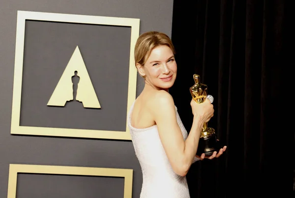 Renee Zellweger Színésznő Oscar Díjátadón Sajtószoba Dolby Színházban Hollywoodban Usa — Stock Fotó