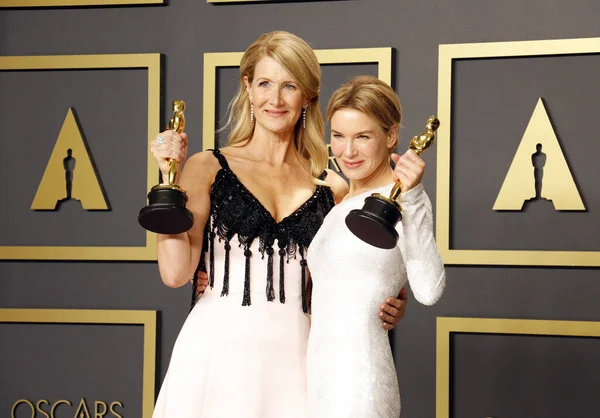 Las Actrices Laura Dern Renee Zellweger Los 92Nd Academy Awards — Foto de Stock