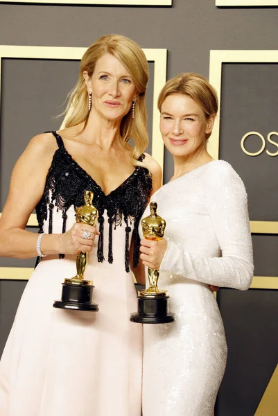 Las Actrices Laura Dern Renee Zellweger Los 92Nd Academy Awards — Foto de Stock