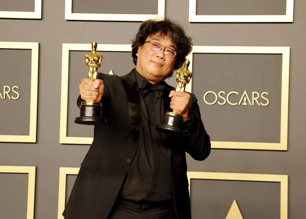Reżyser Bong Joon Rozdaniu Oscarów Sala Prasowa Dolby Theatre Hollywood — Zdjęcie stockowe