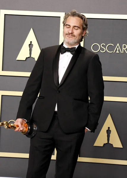 Acteur Joaquin Phoenix 92E Academy Awards Salle Presse Tenue Dolby — Photo