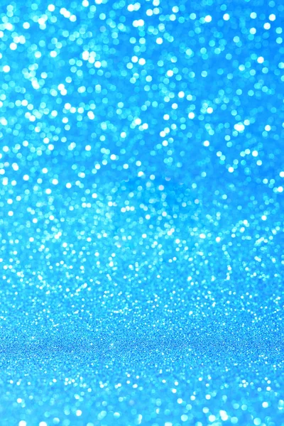 Sfondo glitter blu verticale con sfocatura e bokeh — Foto Stock