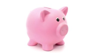  PiggyBank beyaz üzerinde 360 derece döndür