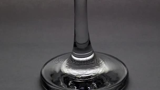 Krásné sklenice na víno v černé a bílé — Stock video