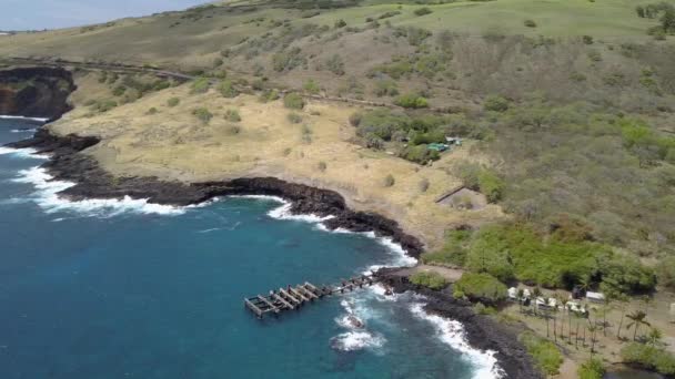 Paysage Panoramique Prise Vue Côte Belle Mer Bleue Par Une — Video