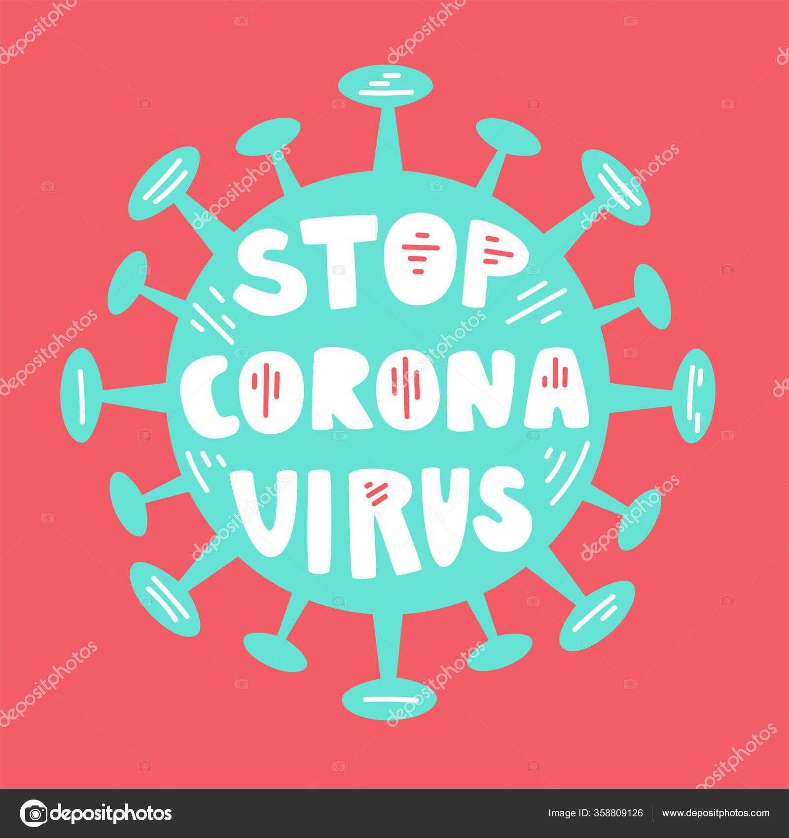 Detener Virus Corona Ilustración Vectorial Coronavirus Con ...