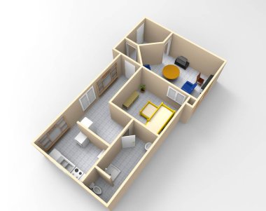 3D konsept düz
