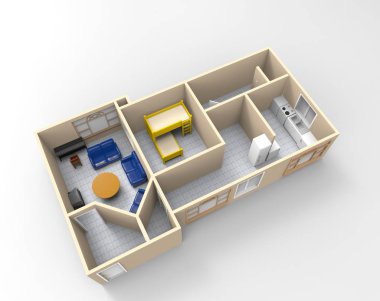 3D konsept düz