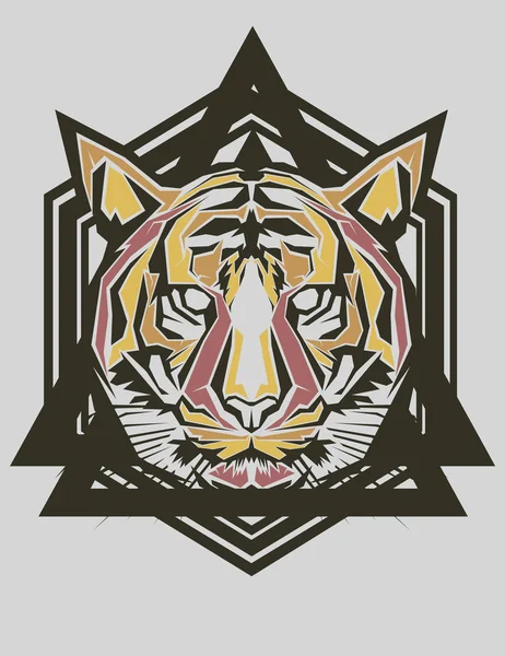 Arte pop tigre — Vector de stock