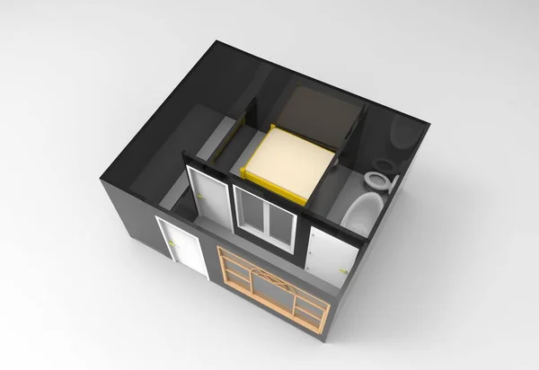 3D rendering wnętrz — Zdjęcie stockowe