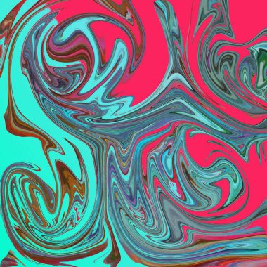 Yağlı boya çizgileri olan sıvı soyut arkaplan