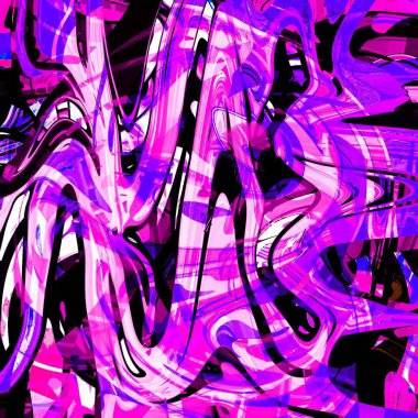 Yağlı boya çizgileri olan sıvı soyut arkaplan