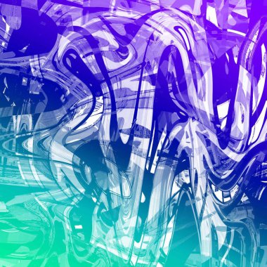 Yağlı boya çizgileri olan sıvı soyut arkaplan