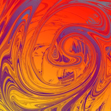 Yağlı boya çizgileri olan sıvı soyut arkaplan