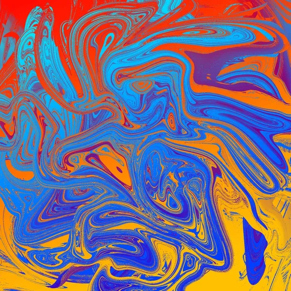 Liquid abstract background with oil painting streaks — Stock Photo, Image