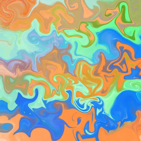 Liquid abstract background with oil painting streaks — Stock Photo, Image