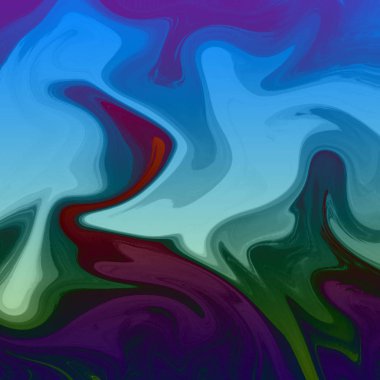 Yağlı boya çizgileri olan sıvı soyut arkaplan