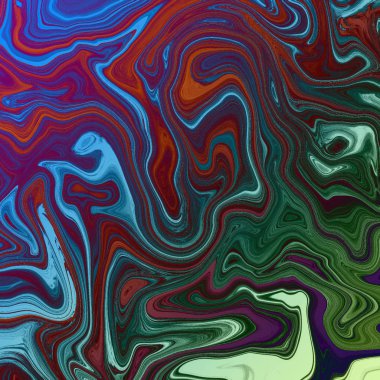 Yağlı boya çizgileri olan sıvı soyut arkaplan