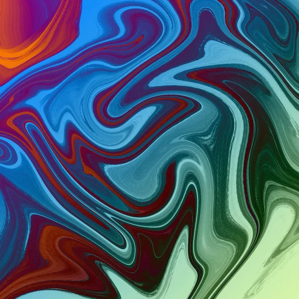 Liquid abstract background with oil painting streaks — Stock Photo, Image