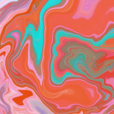 Yağlı boya çizgileri olan sıvı soyut arkaplan