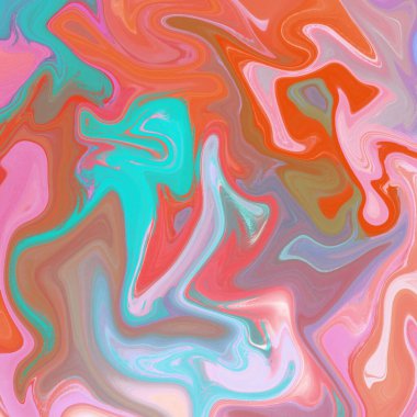 Yağlı boya çizgileri olan sıvı soyut arkaplan