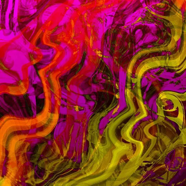 Liquid abstract background with oil painting streaks — Stock Photo, Image