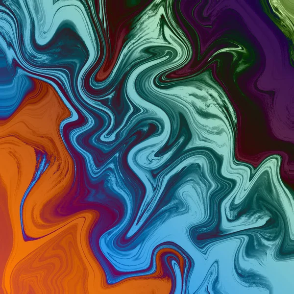 Liquid abstract background with oil painting streaks — Stock Photo, Image