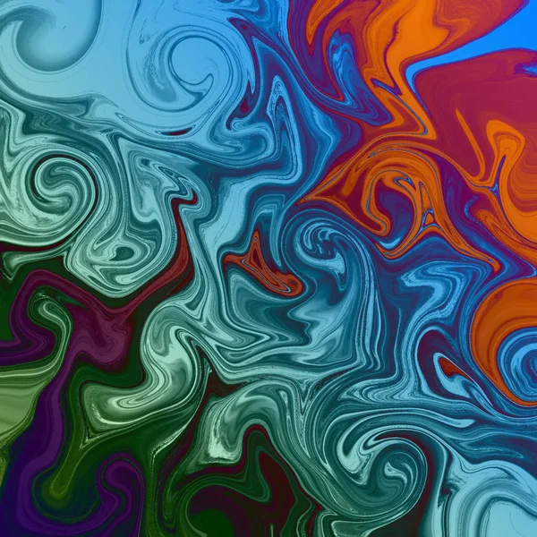 Liquid abstract background with oil painting streaks — Stock Photo, Image