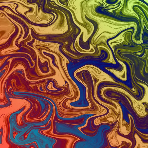 Liquid abstract background with oil painting streaks — Stock Photo, Image